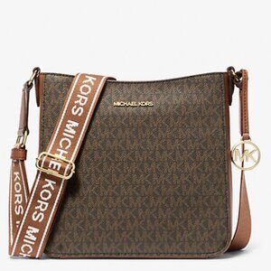 NEW Michael Kors Jet Set Travel Small Brown Signature Crossbody Messenger Bag